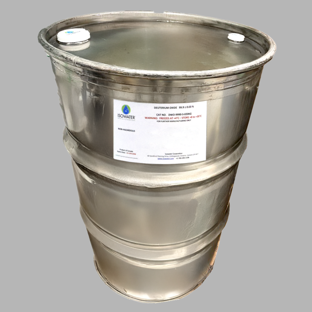 A 228kg drum with Isowater labels.